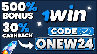 1WIN PROMO CODE ONEW24  GET A 500 BONUS AND 30 CASHBACK [upl. by Shuman]