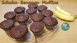 Schoko  Bananen  Muffins Muffins für groß und klein anfängerfreundlich [upl. by Droc430]