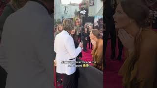 Mumbling PRANK to Freya Allen on the Red Carpet [upl. by Nevai]