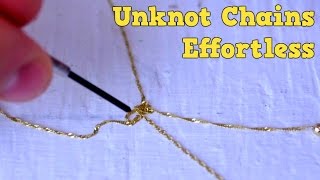 How to UntangleUnknot Gold Chains Easy [upl. by Clifton]