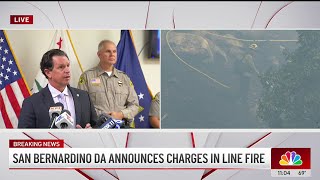 Charges announced in San Bernardino County Line Fire [upl. by Ahsitneuq]