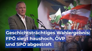 Landtagswahl Steiermark FPÖ siegt haushoch ÖVP und SPÖ abgestraft [upl. by Andrey226]