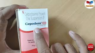 Cepodem 100 Dry Suspension  Benefits Dosage Side Effect Cefpodoxime Proxetil  Unique Medicine [upl. by Viva]