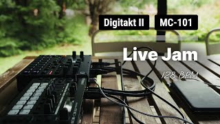 Digitakt II  MC101 Live Jam  128 BPM  4K  2024 [upl. by Nalek324]