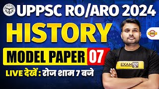 UPPSC ROARO 2024  HISTORY  MODEL PAPER07  BY SUYASH SIR [upl. by Belldas]