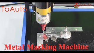 ToAuto Electric Metal Marking Machine Engraving Machine Test [upl. by Niela]