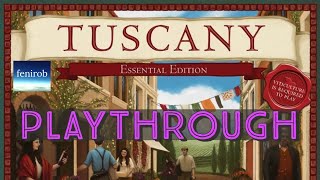 Viticulture Tuscany Essential Edition Board Game  Playthrough [upl. by Issej]