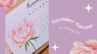 November Calendar urvisartgallery 🪐💗 [upl. by Orms]