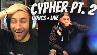 YOONGI GOING CRAZY🤯🤯 BTS Cypher PT2 Triptych LYRICS  LIVE PERFORMANCE  REACTION [upl. by Atinus]