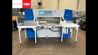 2004 Wohlenberg 115 cut tec programmatic paper cutter for sale Gab Supplies Ltd [upl. by Nyral]