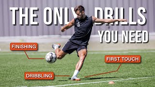 The ONLY MUST DO 10 Drills You NEED to Become a Professional Footballer [upl. by Utica608]