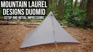 Mountain Laurel Designs Duomid Silnylon  Setup and Initial Impressions [upl. by Solange715]