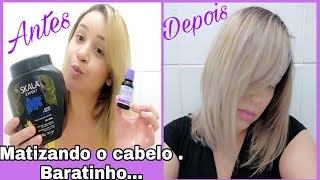 COMO MATIZAR O CABELO COM VIOLETA GENCIANA E LAMA NEGRA DA SKALA [upl. by Tamar514]