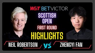 Neil Robertson vs Zhengyi Fan  Round One Highlights  Scottish Open 2024 snooker2024 snooker [upl. by Ramiah]