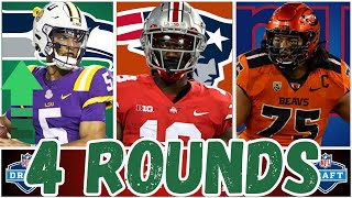 4 Round 2024 NFL Mock Draft with Trades Seattle Makes A Huge Move Up [upl. by Eissirhc]