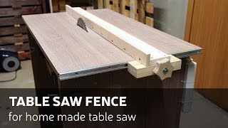 How To Make A Table Saw Fence For Homemade Table Saw [upl. by Siravart]