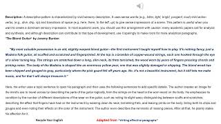 Writing effective paragraphs  15 A description paragraph [upl. by Kan]