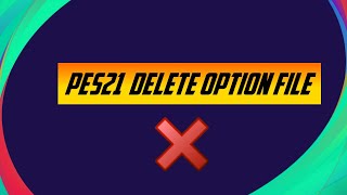 PES2021  How to Delete Option File Completely PS4 [upl. by Yrrot431]