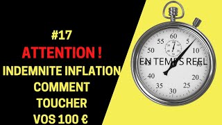 MICROENTREPRISE  17 INDEMNITE INFLATION COMMENT TOUCHER VOS 100 EUROS [upl. by Nidnal]