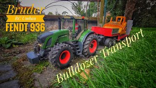 Rc bruder fendt 936 Funktionsmodellbau Bulldozer Transport diy rc brudertruck [upl. by Ydrah]