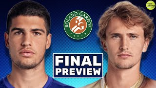 Carlos Alcaraz vs Alexander Zverev  Preview amp Prediction  2024 Roland Garros FINAL [upl. by Dranyar172]