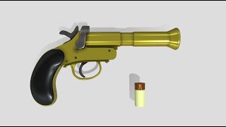 MK3 Flare Gun WEBLEY amp SCOTT Pistol ShotGun в 3D от xafdarxhar [upl. by Enair]