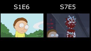 Rick and Morty  S1E6 and S7E5 Ending Synchronized [upl. by Eyma781]