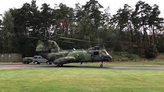 Boeing Vertol 107 taking off at Göteborg City airport Aeroseum [upl. by Ivy]