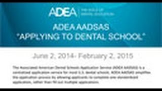 Applying to ADEA AADSAS [upl. by Fillbert271]