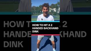 How to hit an AGGRESSIVE 2 handed backhand dink pickleballtips pickleball shorts [upl. by Feltie450]