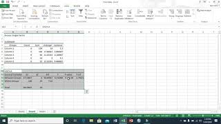 ANOVA table in excel statistics on youtube statistics lectures Anova table  calculation [upl. by Limak]