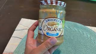 SMOOTH AND CREAMY Smuckers Organic Creamy Peanut Butter 16 oz [upl. by Forbes]