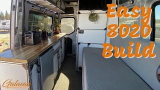 Easy Sprinter Van Build with 8020  Van Tour [upl. by Tabby]