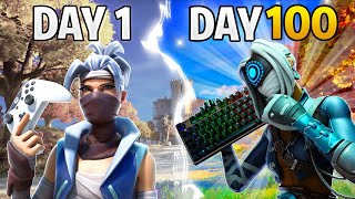 My 100 DAY Controller to Keyboard and Mouse Progression Fortnite [upl. by Morty]