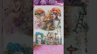 A Secret Fairy Garden ✨ സ്‌ക്രാപ്‌ബുക്കിങ് asmr scrapbookingjournaling [upl. by Ilatfan]