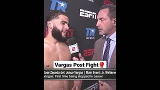 JOSUE VARGAS POSTFIGHT INTERVIEW ZEPEDAVARGAS [upl. by Hanforrd]