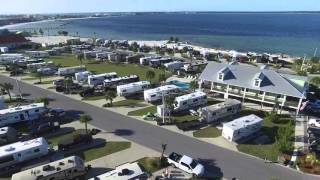 A quick aerial tour of our Pensacola Beach RV Resort [upl. by Elehcor]