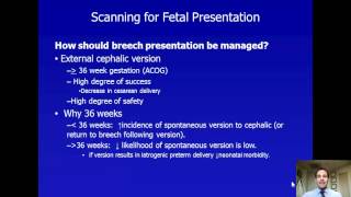 Ultrasound for Fetal Presentation  Lecture [upl. by Selry]