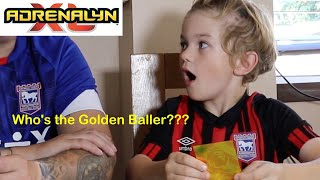 William opening the Panini Adrenalyn XL pocket tin Killer pack with Golden Baller [upl. by Burra]