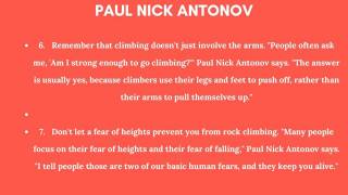 Paul Nick Antonov 10 Pro Tips for Rock Climbing Beginners [upl. by Attekram]