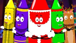 Five In The Bed  Christmas Song  Xmas Videos And Crayons Cartoons by Kids Baby Club [upl. by Miharba]