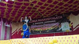 kalinga mahavidyalaya g udayagiri  welcome ceremony 2024 solo dance [upl. by Milissent]