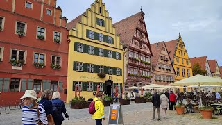 Romantic Medieval Town in GERMANY Dinkelsbühl • Real Time Virtual Walking Tour Ambiance in 4K ASMR [upl. by Hillery]