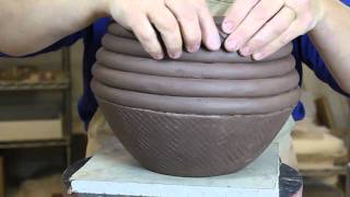 Bridges Pottery  Ceramic Slab and Coil Vessel Demonstration [upl. by Reinal]