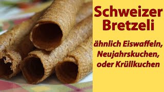 D053 Schweizer Bretzeli ähnlich Neujahrskuchen Krüllkuchen oder Eiswaffeln [upl. by Dremann888]