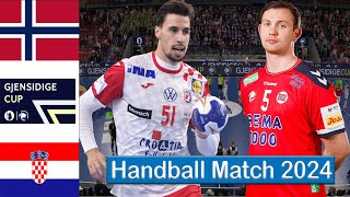 Norway Vs Croatia handball Match Gjensidige Cup 2024 [upl. by Akemehc]