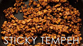 The Authentic amp Healthy Way to Cook Tempeh in 35 Minutes  Sticky Tempeh Recipe [upl. by Eggleston]