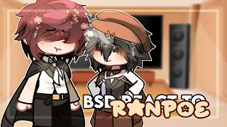 BSD react Bungou Stray Dogs react to Ranpoe  gcrv  gacha club  Ranpoe [upl. by Leitao]