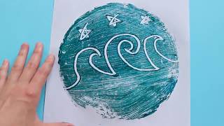 Kids Art  How To Create Monoprints [upl. by Smiga288]