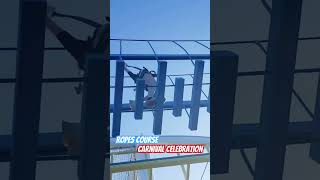 Ropes Course 150ft Above Sea Level on Carnival Celebration extremesports ropescourse shorts [upl. by Anev]